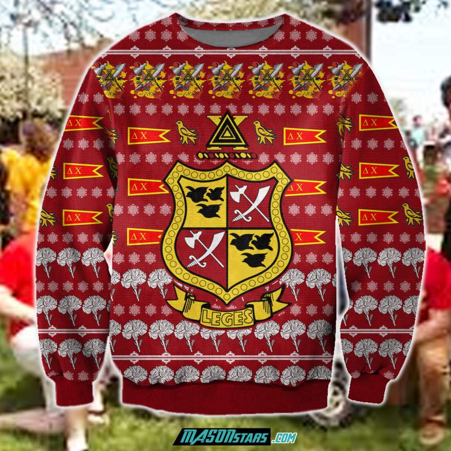 DELTA CHI 3D PRINT UGLY CHRISTMAS SWEATSHIRT