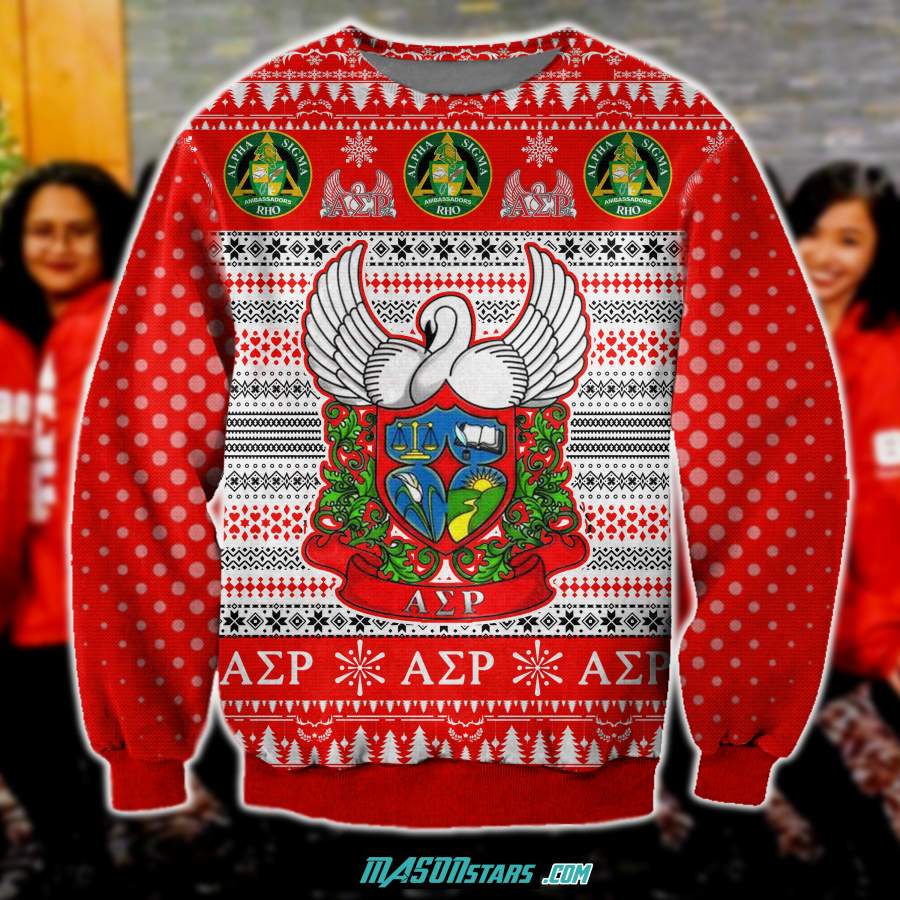 ALPHA SIGMA RHO 3D PRINT UGLY CHRISTMAS SWEATSHIRT